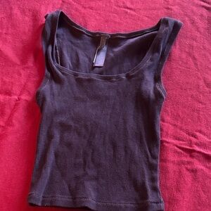 Skims Purple Ribbed Tank Top